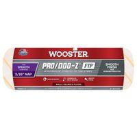 Wooster RR665-9 Roller Cover, White, 3/16 in Thick Nap, 9 in L