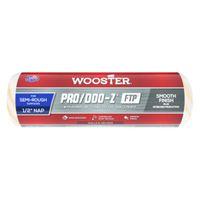 Wooster RR667-9 Roller Cover, White, 1/2 in Thick Nap, Fabric Cover, 9 in L