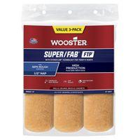 Wooster RR927-9 Roller Cover, 1/2 in Thick Nap, 9 in L, Knit Fabric Cover, Lager
