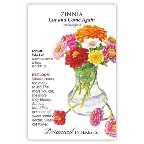 1196 Zinnia Cut and Come Again - Seed