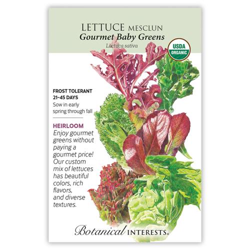 7605 Lettuce Mesclun Grmt Baby Org - Seed