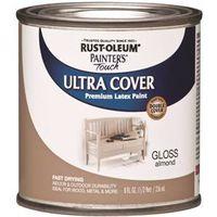 Rust-Oleum 1994730 Enamel Paint, Water, Gloss, Almond, 0.5 pt, Can, 120 sq-ft Coverage Area