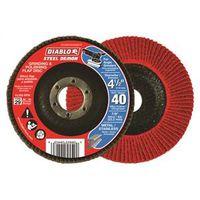 Diablo Steel Demon DCX045040N01F Flap Disc, 4-1/2 in Dia, 7/8 in Arbor, 40 Grit, Ultra Coarse