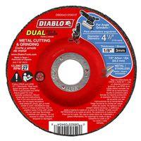 Diablo DBD045125X01F Cut and Grind Wheel, 4-1/2 in Dia, 1/8 in Thick, 7/8 in Arbor, Aluminum Oxide Abrasive