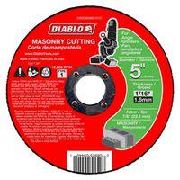 Diablo DBD050063101C Cut-Off Wheel, 5 in Dia, 1/16 in Thick, 7/8 in Arbor, Aluminum Oxide Abrasive