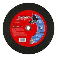 Diablo DBD100093L01F Cut-Off Disc, 10 in Dia, 3/32 in Thick, 5/8 in Arbor, Aluminum Oxide Abrasive