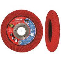 Diablo Steel Demon DCC045040N01F Flap Disc, 4-1/2 in Dia, 7/8 in Arbor, 40 Grit, Ultra Coarse, Zirconium Abrasive