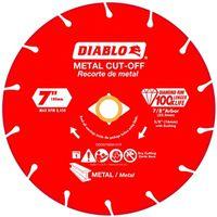 Diablo DDD070DIA101F Cut-Off Blade, 7 in Dia, 5/8, 7/8 in Arbor, Continuous Rim