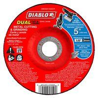 Diablo DBD050125X01F Cut and Grind Wheel, 5 in Dia, 1/8 in Thick, 7/8 in Arbor, Aluminum Oxide Abrasive