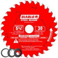 Diablo D053830FMX Saw Blade, 5-3/8 in Dia, 20 mm Arbor, 30-Teeth, Carbide Cutting Edge