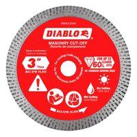Diablo DMADC0300 Cut-Off Disc, 3 in Dia, 1.3 mm Thick, 3/8 in Arbor, Diamond Abrasive