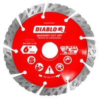Diablo DMADST0600 Series Saw Blade, Turbo Cut-Off Disc Blade, 6 in Dia, Segmented Rim