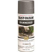 Rust-Oleum 7214830 Rust Preventative Spray Paint, Hammered, Gray, 12 oz, Can
