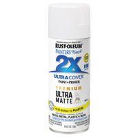 Rust-Oleum 331181 Spray Paint, Matte, White, 12 oz, Can