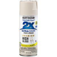 Rust-Oleum 348856 Spray Paint, High-Gloss, White Sand, 12 oz, Can