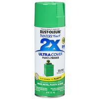 Rust-Oleum Painter's Touch 2X Ultra Cover 334055 Spray Paint, Gloss, Spring Green, 12 oz, Aerosol Can