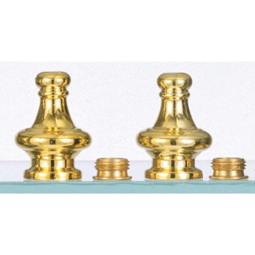 S70-131 2-2"KNOBS PYRAMID PLAS VAC BRASS FIN