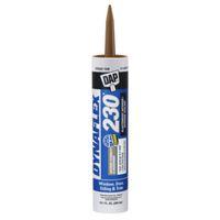 DAP DYNAFLEX 230 Series 18412 Silicone Sealant, Cedar Tan, 1 day Curing, 40 to 100 deg F, 10.1 oz Cartridge