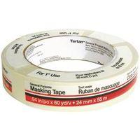 Scotch 2020-24U-F Masking Tape, 55 m L, 24 mm W, Tan