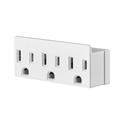 00697-00W TRI TAP ADAPTER WHITE TRIPLE