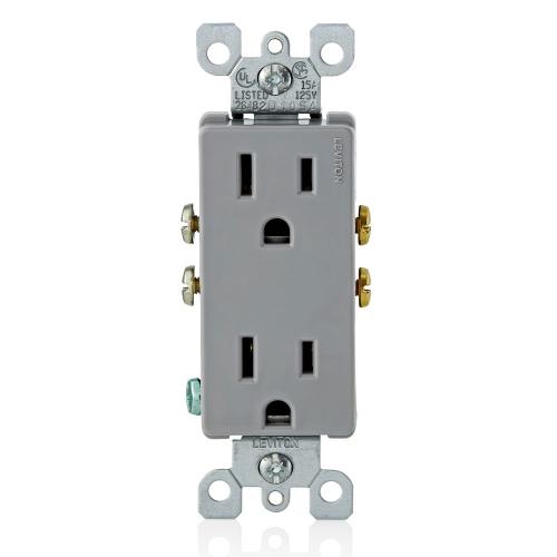 05325-GSP DECORA 15A RECPT GRAY