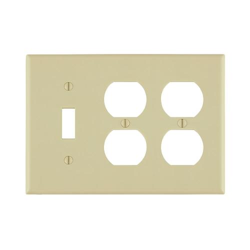 86047 3G PLATE 2-RECE/1-SWITCH IVORY