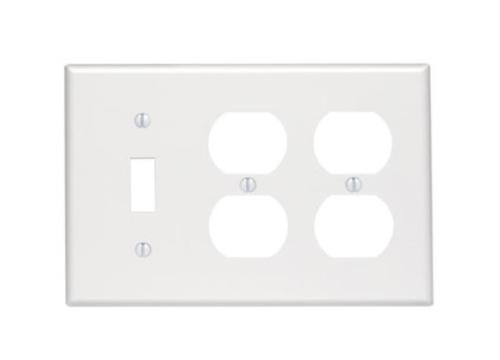 88047 3G PLATE 2-RECE/1-SWITCH WHITE