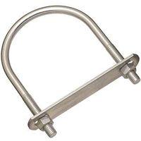 National Hardware N222-224 U-Bolt, 3/8-16 Thread, 2-1/2 in L Thread, Steel, Zinc