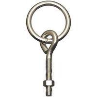 National Hardware 2061BC Series N220-624 Hitch Ring with Eye Bolt, 160 lb Working Load, 2 in ID Dia Ring, Steel, Zinc, 1/BAG