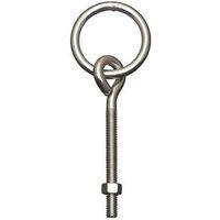 National Hardware 2061BC Series N220-632 Hitch Ring with Eye Bolt, 160 lb Working Load, 2 in ID Dia Ring, Steel, Zinc, 1/BAG