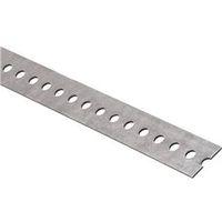 National Hardware N180-141 Slotted Flat Stock, 1-3/8 in W, 72 in L, 0.074 in Thick, Steel, Galvanized, G60 Grade