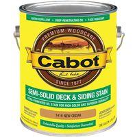 Cabot 140.0001416.007 Semi Transparent Stain, Natural Flat, New Cedar, Liquid, 1 gal