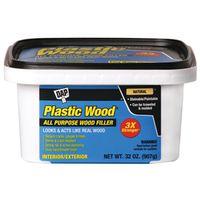 DAP Plastic Wood 00525 Wood Filler, Paste, Musty, Natural, 32 oz