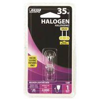 Feit Electric BPQ35T4/JCD/RP Halogen Light Bulb, 35 W, Bi-Pin Lamp Base, JCD T4 Lamp, 200 hr Average Life