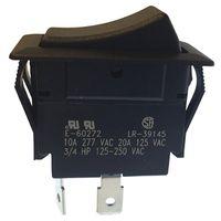 Gardner Bender GSW Series GSW-45 Rocker Switch, 10/20 A, 125/250 V, SPST, 0.83 x 1.45 in Panel Cutout