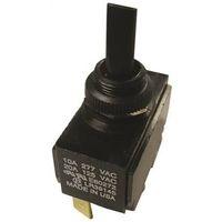 Gardner Bender GSW-114 Toggle Switch, 125/277 VAC, SPDT, Spade Terminal, Plastic Housing Material, Black