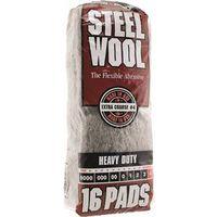 Homax 106607-06 Steel Wool, #4 Grit, Extra Coarse, Gray