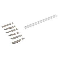 Vulcan JL71220 Hobby Knife Set, High Carbon Steel Blade, Silver Handle