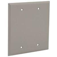 Hubbell 5175-0 Cover, 4-1/2 in L, 4-1/2 in W, Aluminum, Gray, Powder-Coated