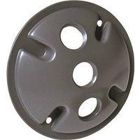Hubbell 5197-0 Cluster Cover, 4-1/8 in Dia, 4-1/8 in W, Round, Aluminum, Gray, Powder-Coated