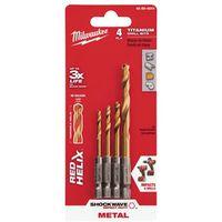 Milwaukee 48-89-4644 Drill Bit Set, 4-Piece, Titanium