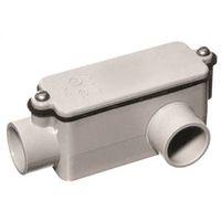Carlon E984D-CTN Conduit Body, 1/2 in Hub, 4-5/16 in OAL, PVC, Gray