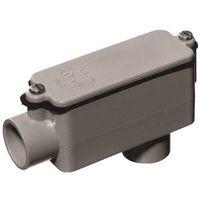 Carlon E986GR Conduit Body, 1-1/4 in Hub, 2-3/4 in OAL, PVC, Gray