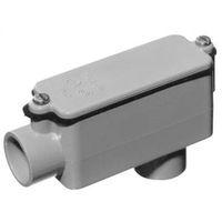 Carlon E986K-CAR Conduit Body, 2-1/2 in Hub, 14-7/8 in OAL, PVC, Gray