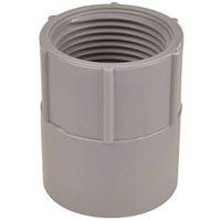 Carlon E942HR Conduit Adapter, 1-1/2 in FPT x Socket, 2-5/32 in Dia, 2-7/32 in L, PVC, Gray