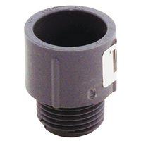 Carlon E943D-CTN Terminal Adapter, 1/2 in MPT x Socket, 1.04 in Dia, 1.31 in L, PVC, Gray