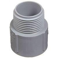 Carlon E943FR-CTN Terminal Adapter, 1 in MPT x Socket, 1.58 in Dia, 1.9 in L, PVC, Gray