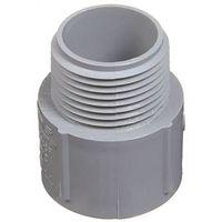 Carlon E943L-CAR Terminal Adapter, 3 in MPT x Socket, 3.96 in Dia, 2.66 in L, PVC, Gray