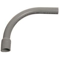 Carlon UA9ALB-CAR Elbow, 3 in Trade Size, 90 deg Angle, SCH 40 Schedule Rating, PVC, Bell End, Gray
