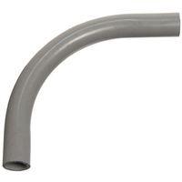 Carlon UA9FL Elbow, 90 deg Angle, 3 in Plain End, PVC, Gray, 1/PK